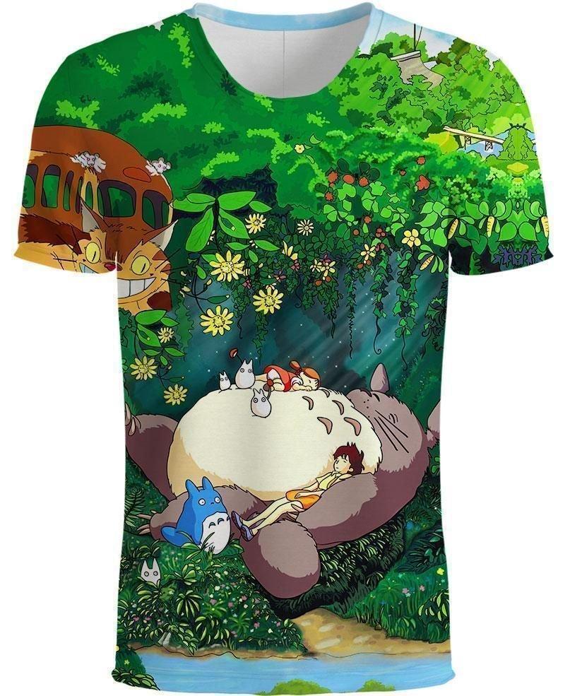 Sleep in the green forest - HC05-ghibli-Huyencass-T-Shirt-S-Vibe Cosy™