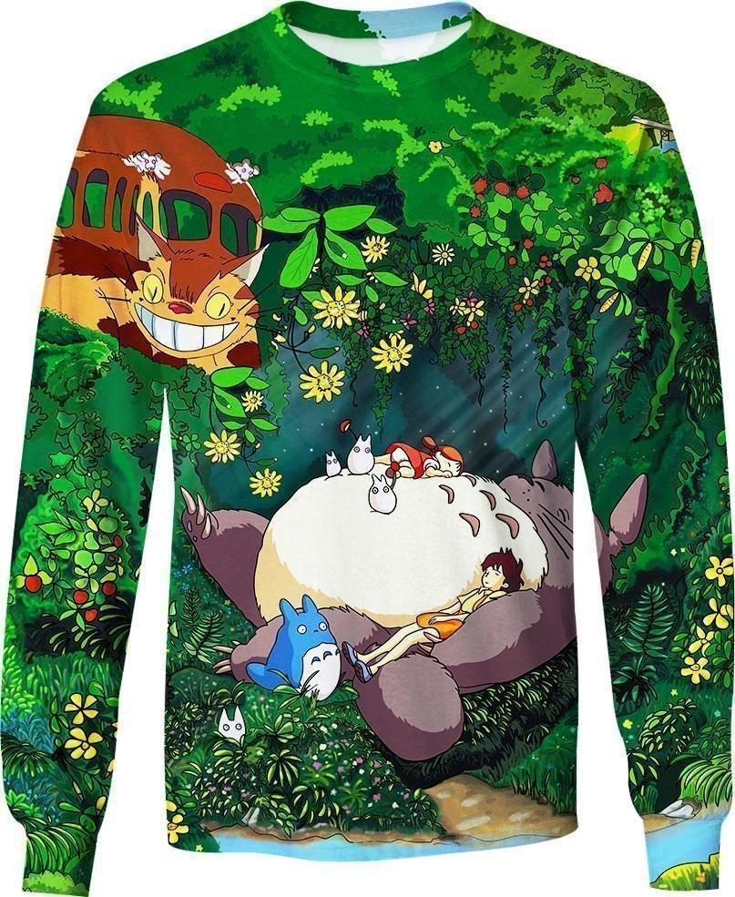 Sleep in the green forest - HC05-ghibli-Huyencass-Sweatshirt-S-Vibe Cosy™