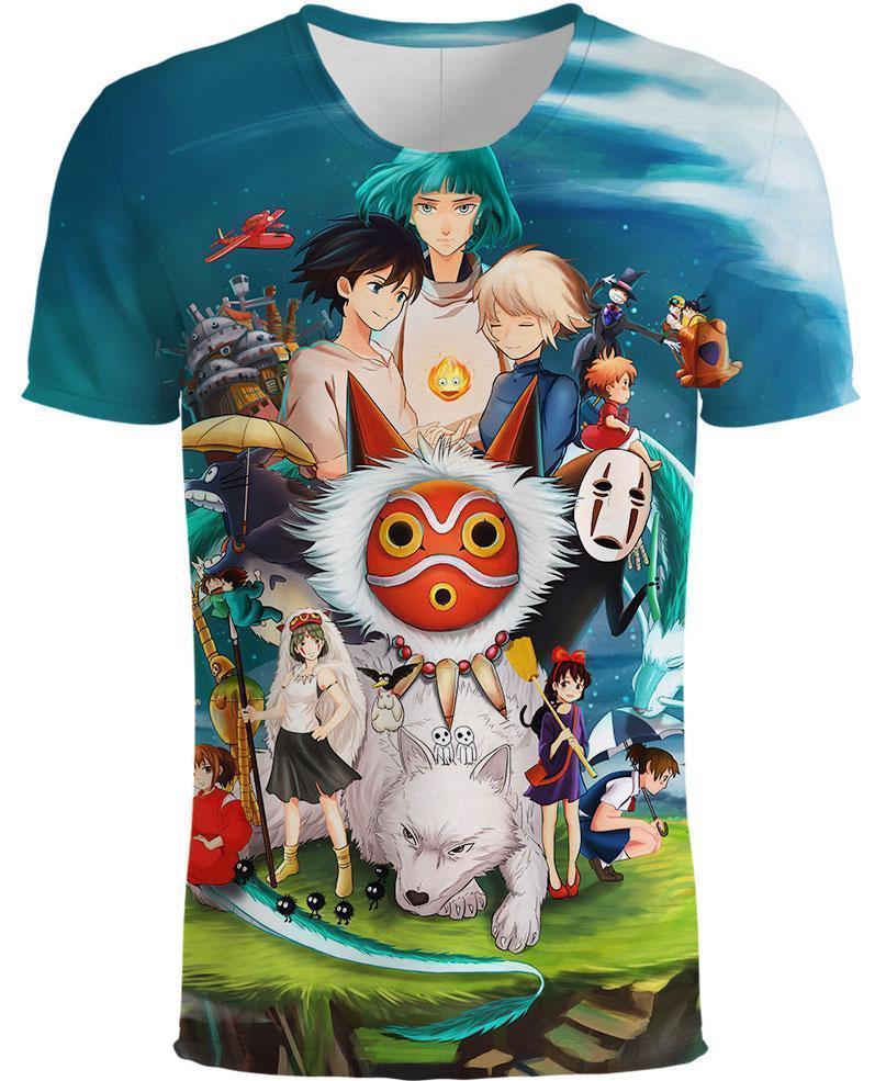 The Blue Sky NK-ghibli-NNK-T-Shirt-S-Vibe Cosy™