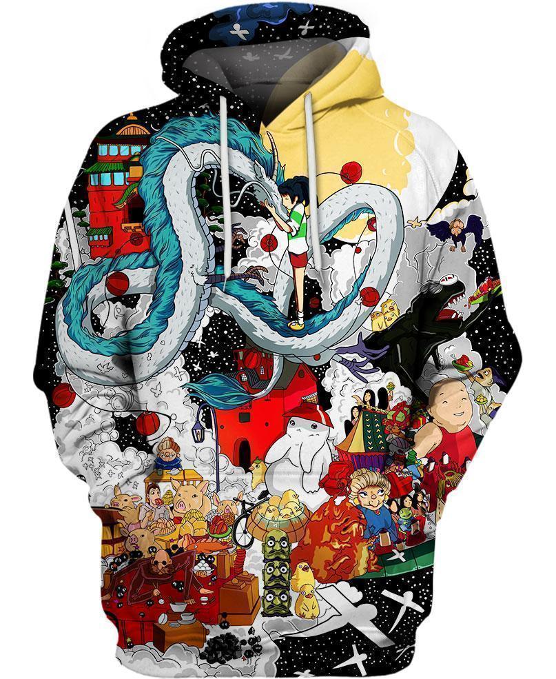 Happy Night-ghibli-RoosterArt-Hoodie-S-Vibe Cosy™
