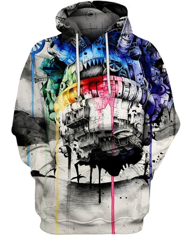 Mysterious Castle-ghibli-RoosterArt-Hoodie-S-Vibe Cosy™