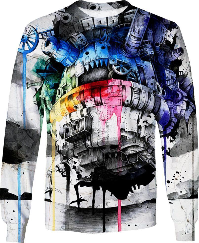 Mysterious Castle-ghibli-RoosterArt-Sweatshirt-S-Vibe Cosy™