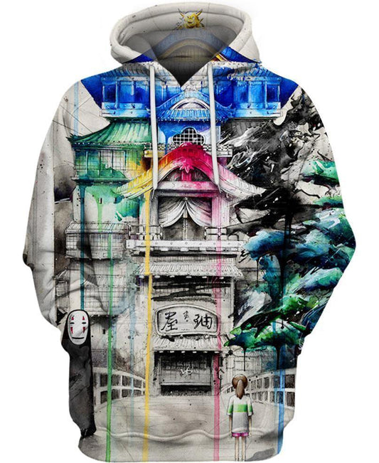 The Magical Bathhouse-ghibli-RoosterArt-Hoodie-S-Vibe Cosy™