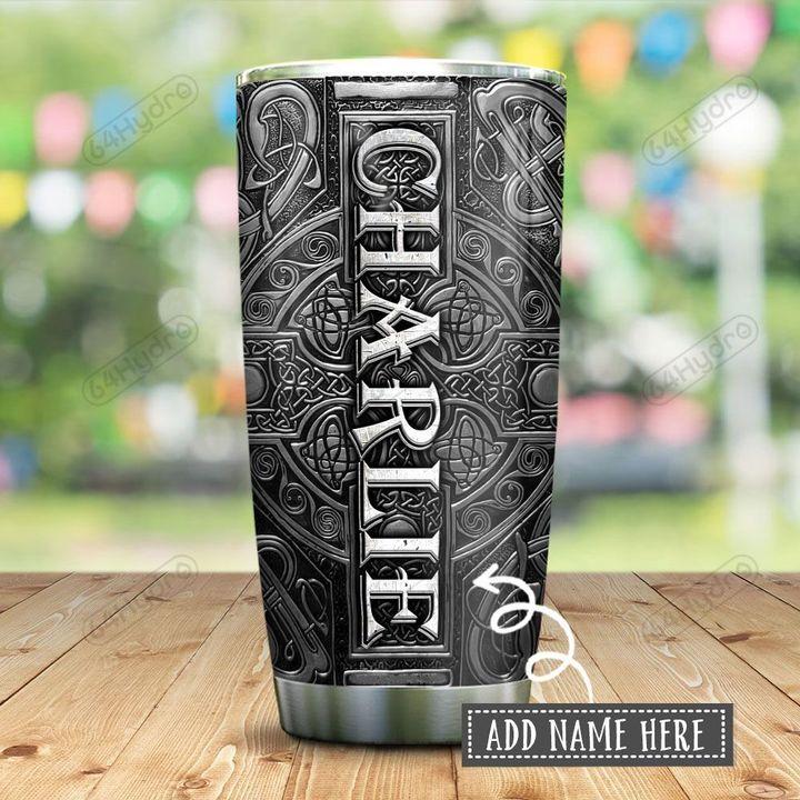 Personalized Viking Metal Style Stainless Steel Tumbler 25022103.CXT Custom Name XT