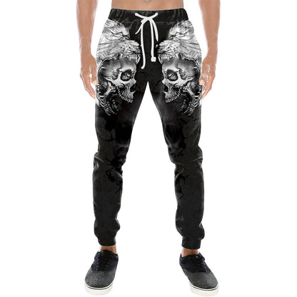 Couple Wolf Skull 3D All Over Printed Combo Sweater + Sweatpant