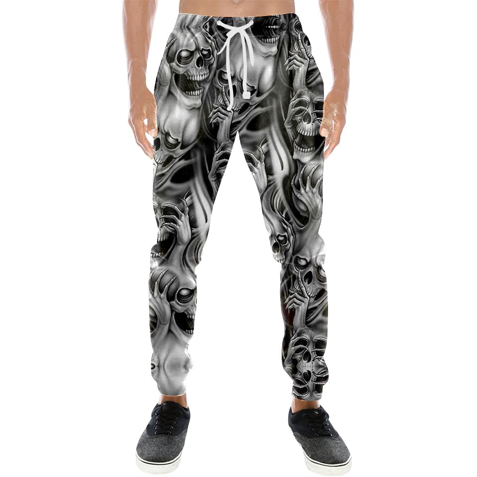 Three Wise Skull 3D All Over Printed Combo Hoodie + Sweatpant