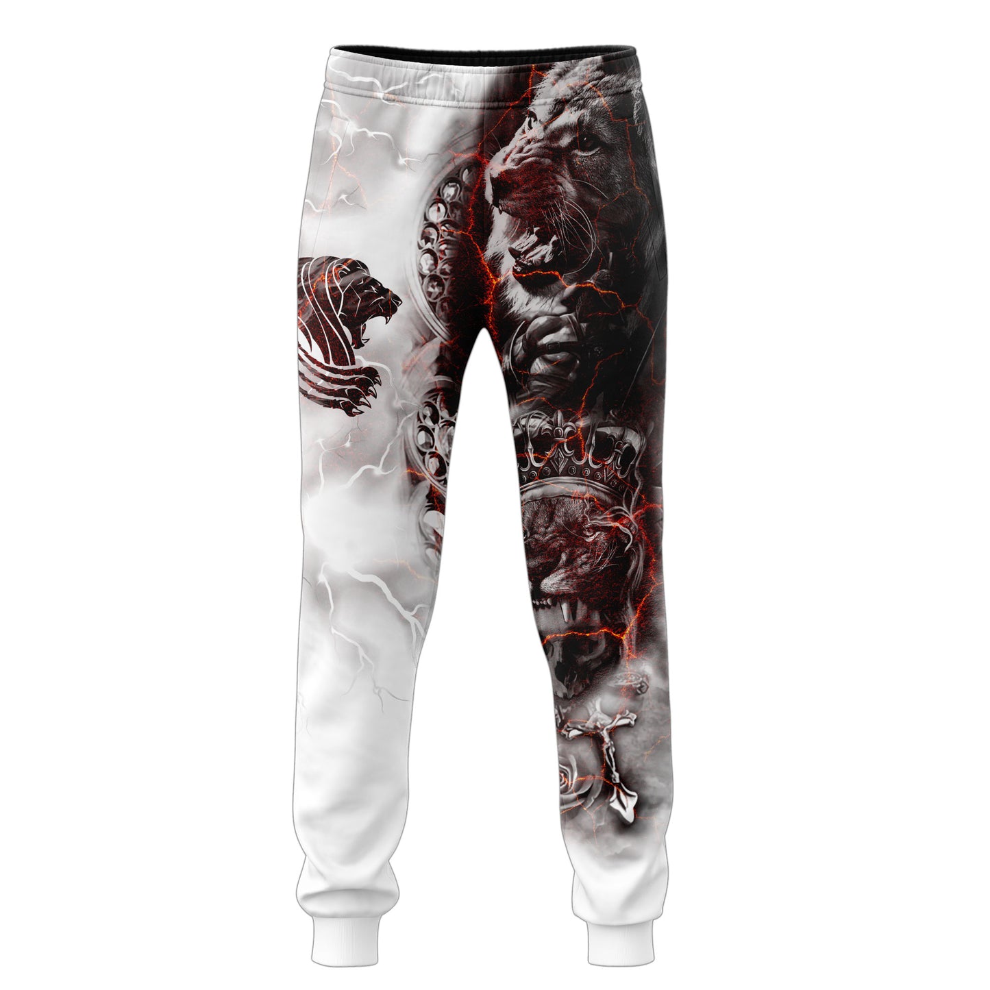 Lion Tattoo Thunder 3D All Over Printed Combo Hoodie + Sweatpant