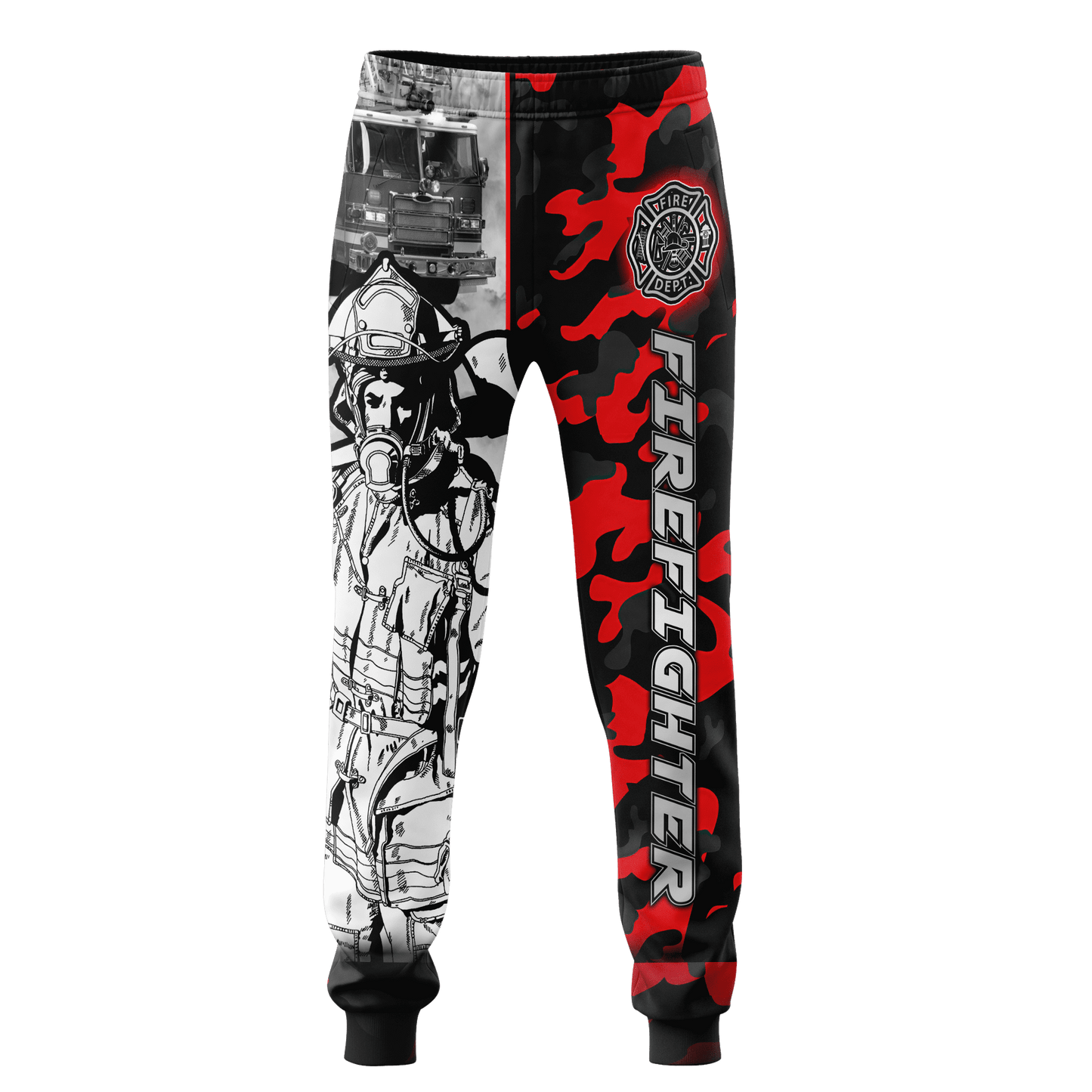 Customize Name Firefighter 3D All Over Printed Combo Hoodie + Sweatpant