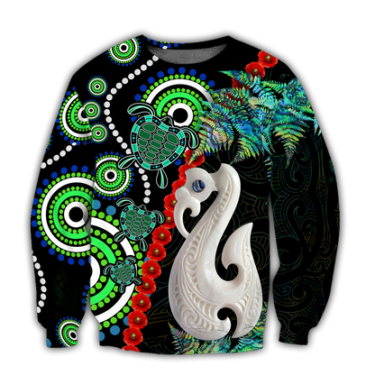 New Zealand Maori And Australia Aboriginal We Are Family 3D Printed Unisex Shirts TN