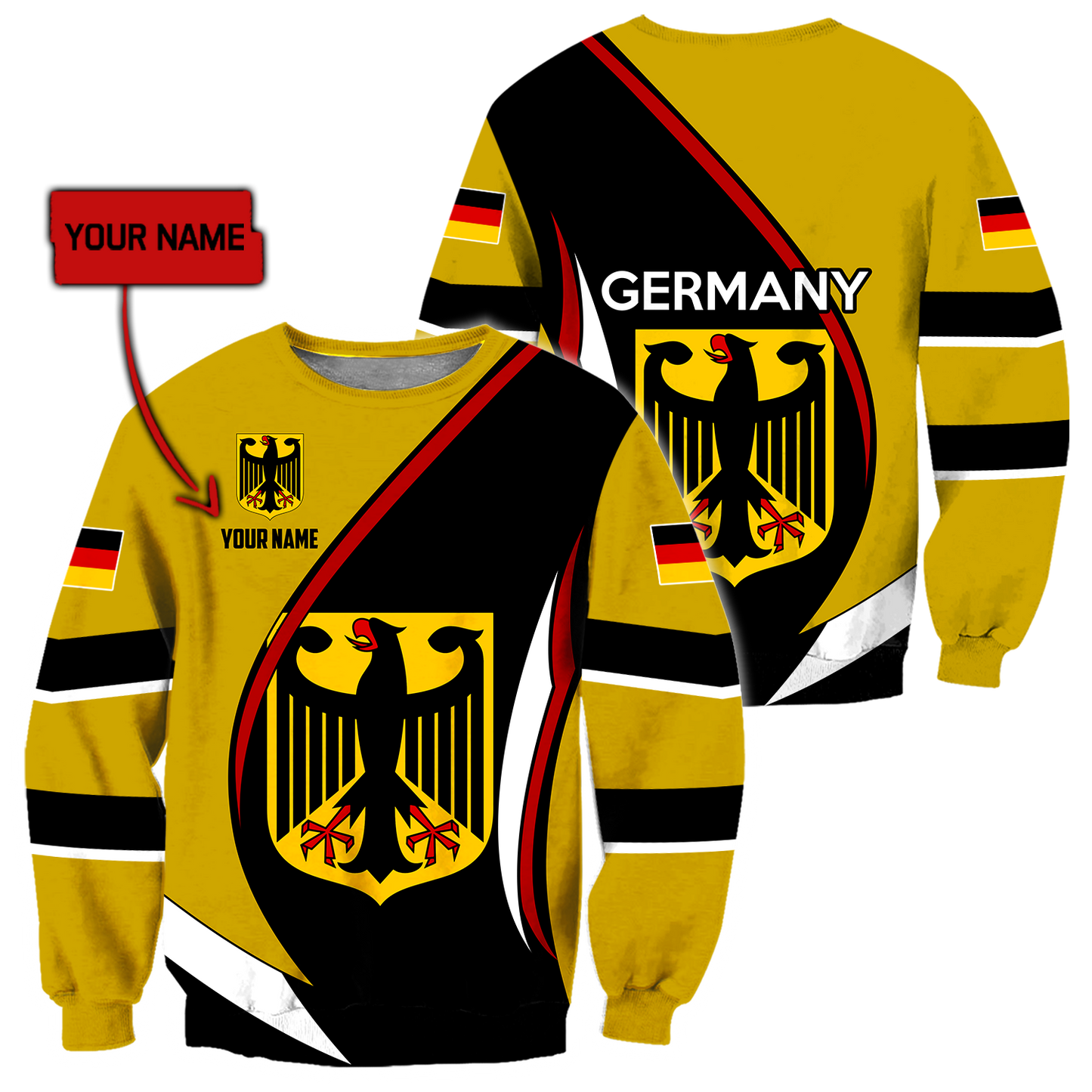 Germany Hoodie Personalized 3D All Over Printed Shirts