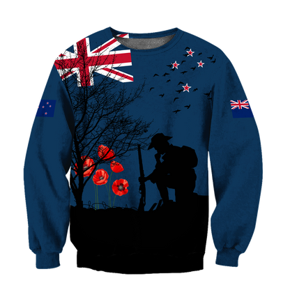 Premium Anzac Day New Zealand 3D Printed Unisex Shirts TN