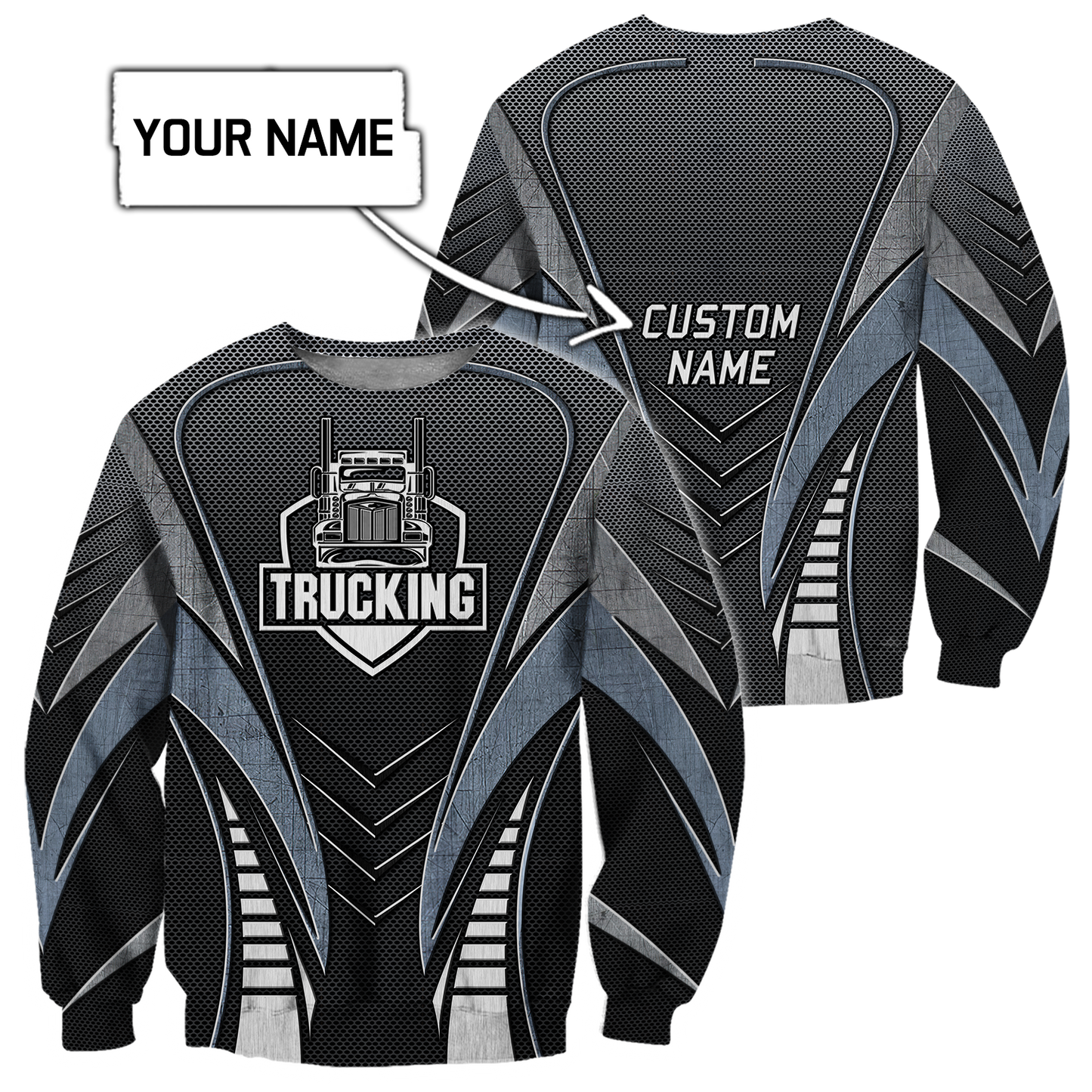 Personalized Premium Trucker Metal 3D Printed Unisex Shirts TN