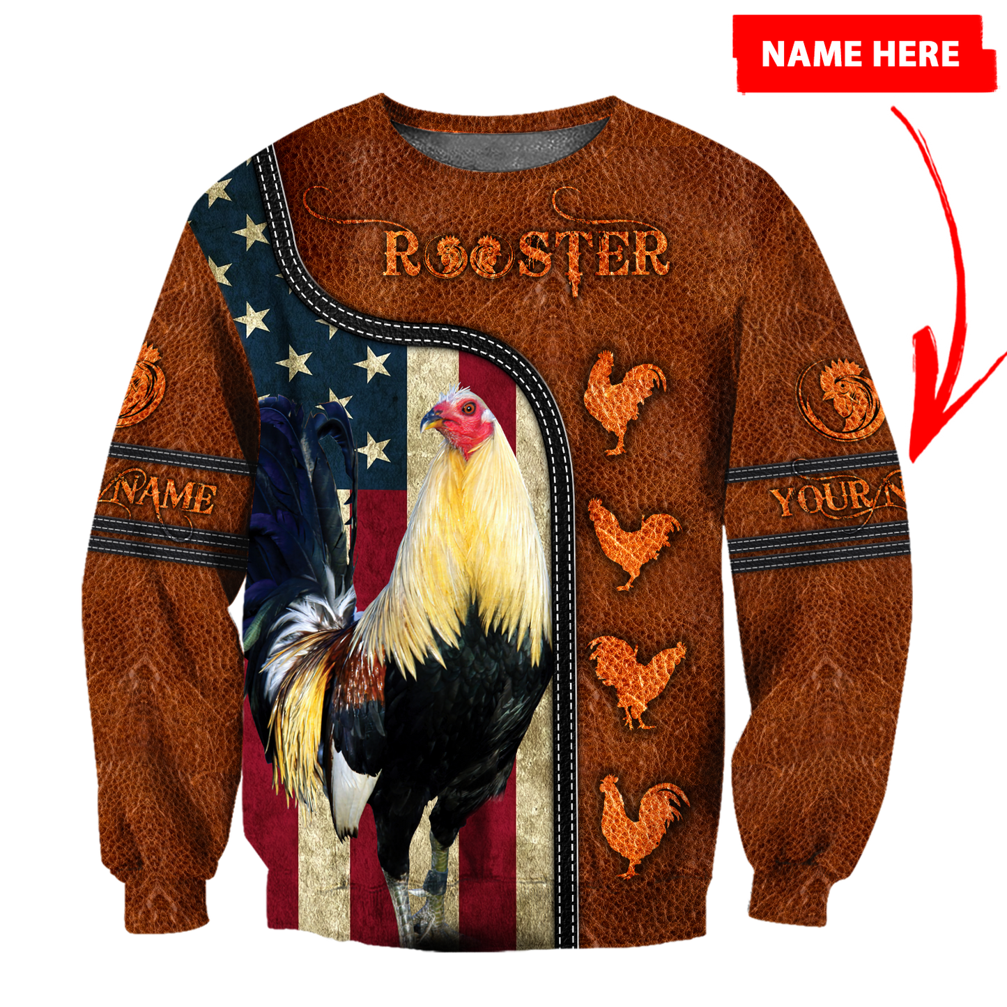 Personalized Rooster 3D Printed Unisex Shirts TN PD20042101
