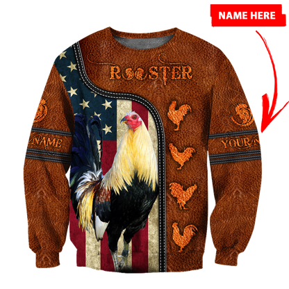 Personalized Rooster 3D Printed Unisex Shirts TN PD20042101