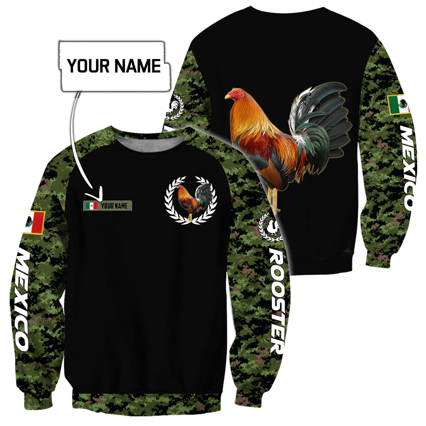 Personalized Mexican Rooster 3D Printed Unisex Shirts HHT10052103