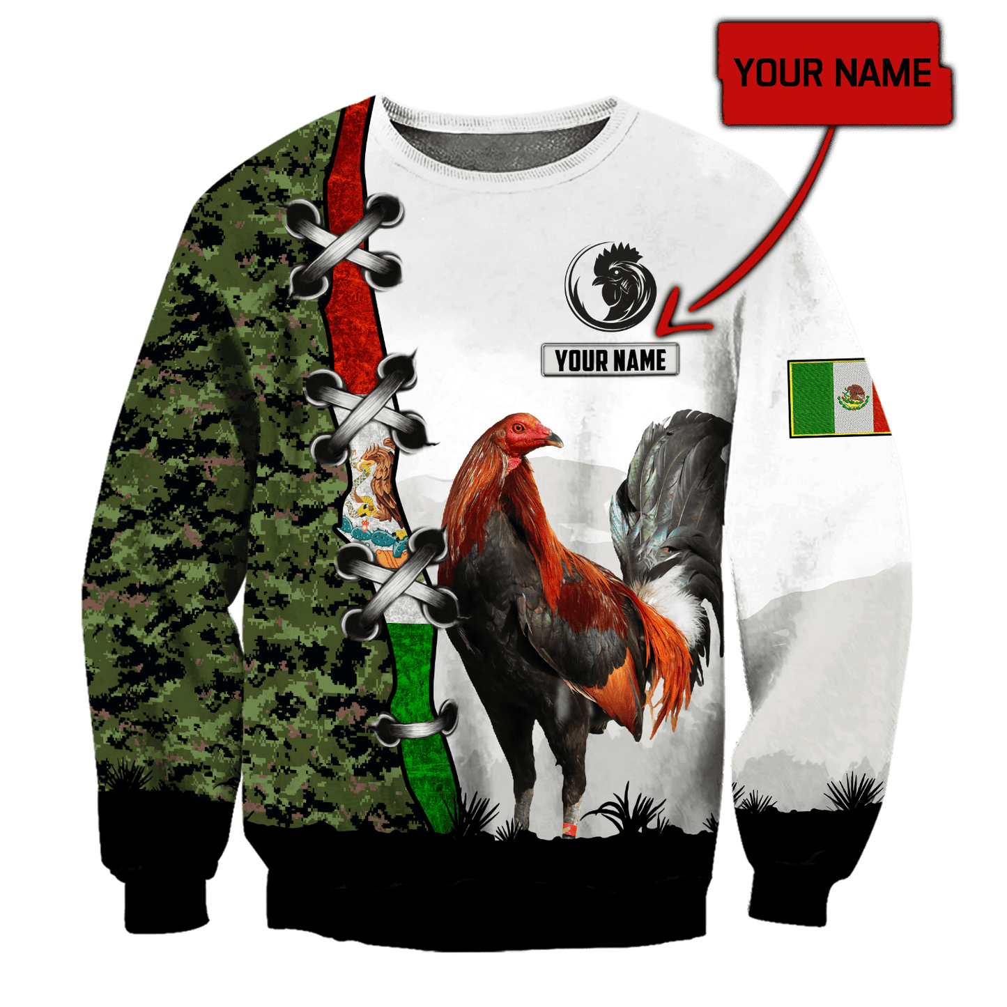 Personalized Mexican Rooster 3D Printed Unisex Shirts DD13052101