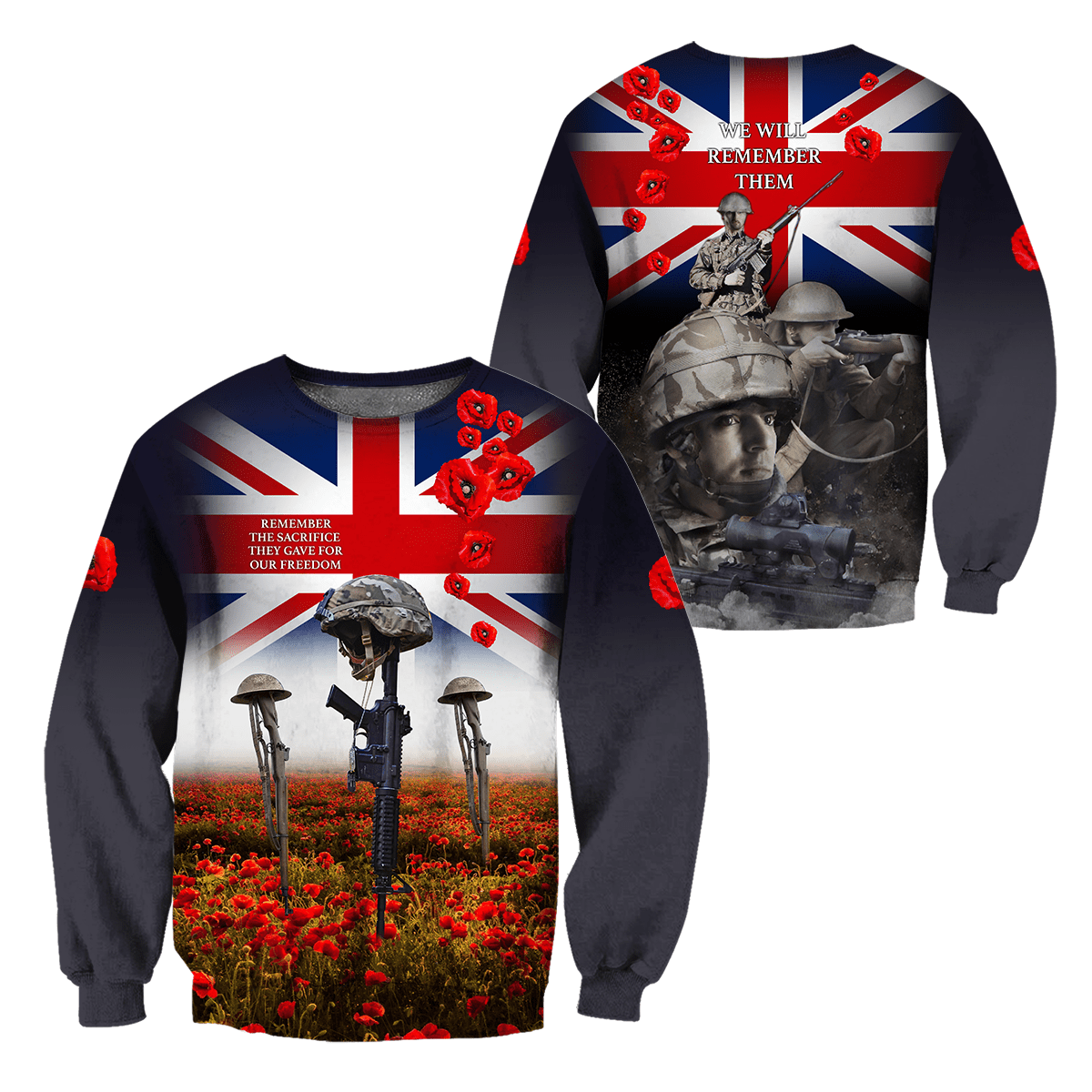 Remembrance Day Lest We Forget 3D All Over Printed Unisex Shirts