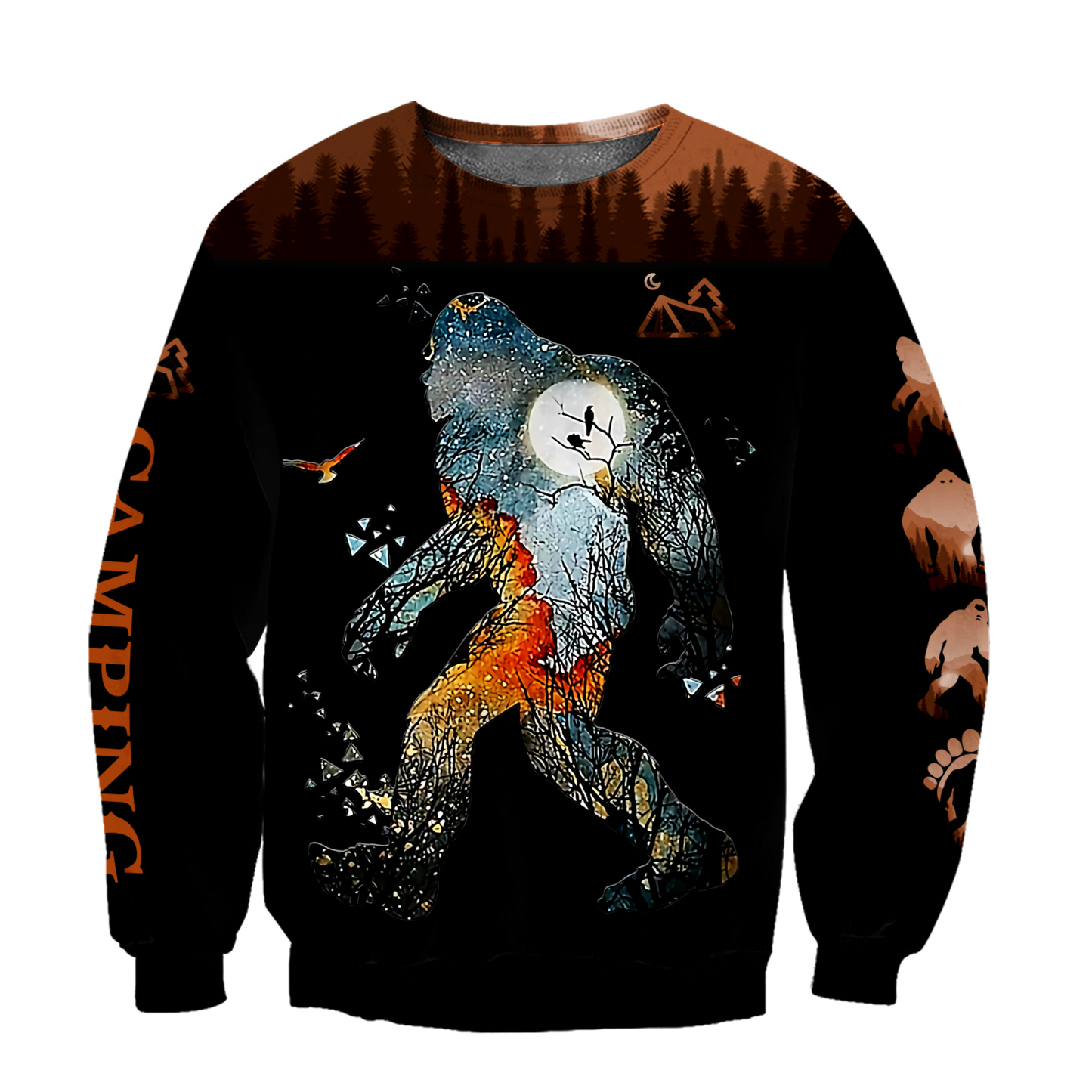 Bigfoot Camping 3D All Over Printed Shirts TNA11162005XT