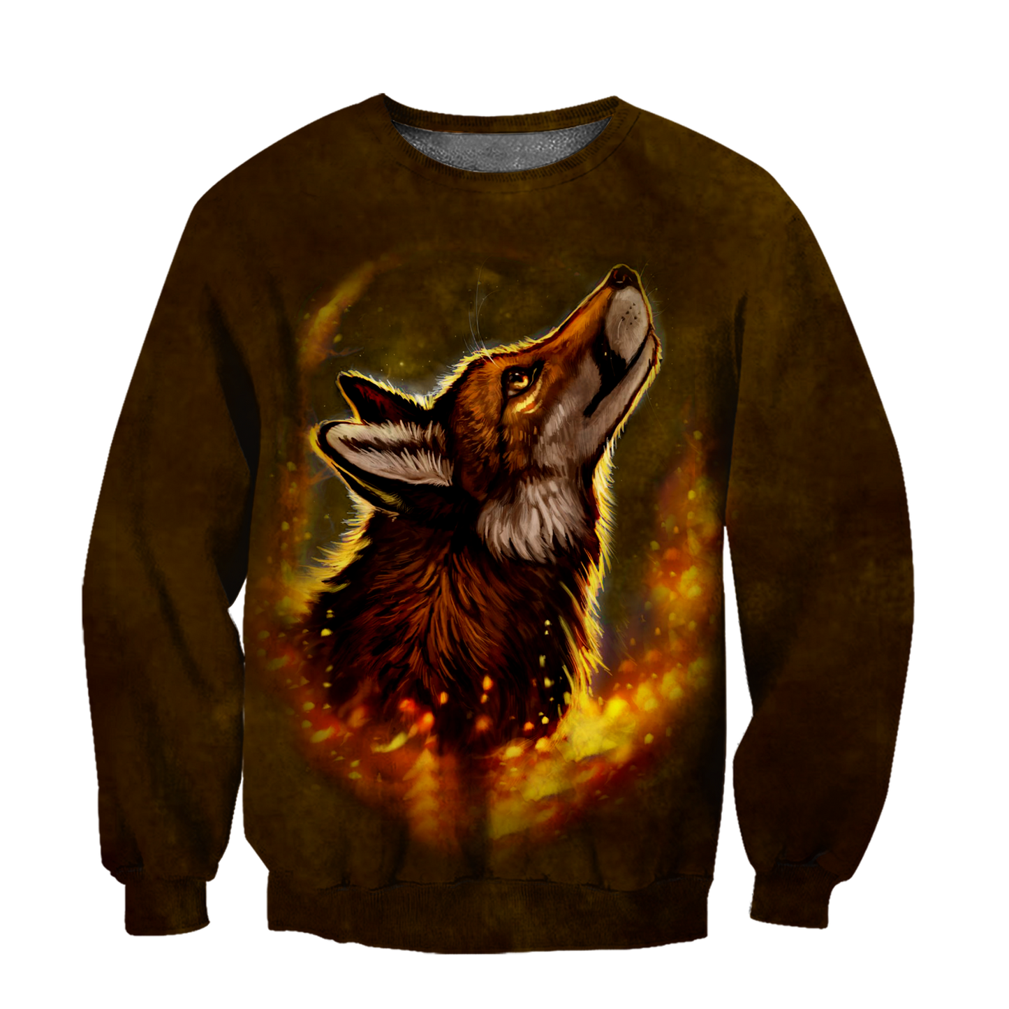 Wolf 3D All Over Printed Unisex Deluxe Hoodie ML