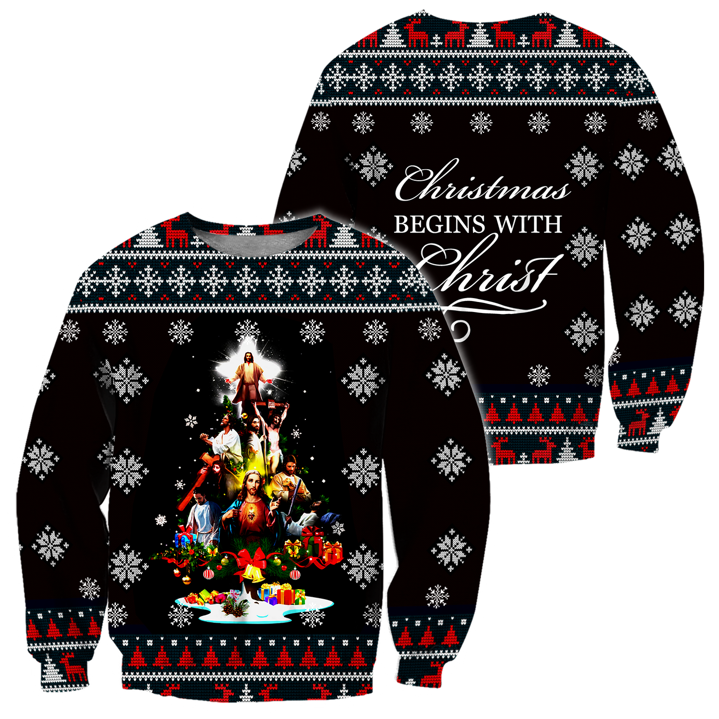 Jesus Christmas 3D All Over Printed Shirts For Men and Women