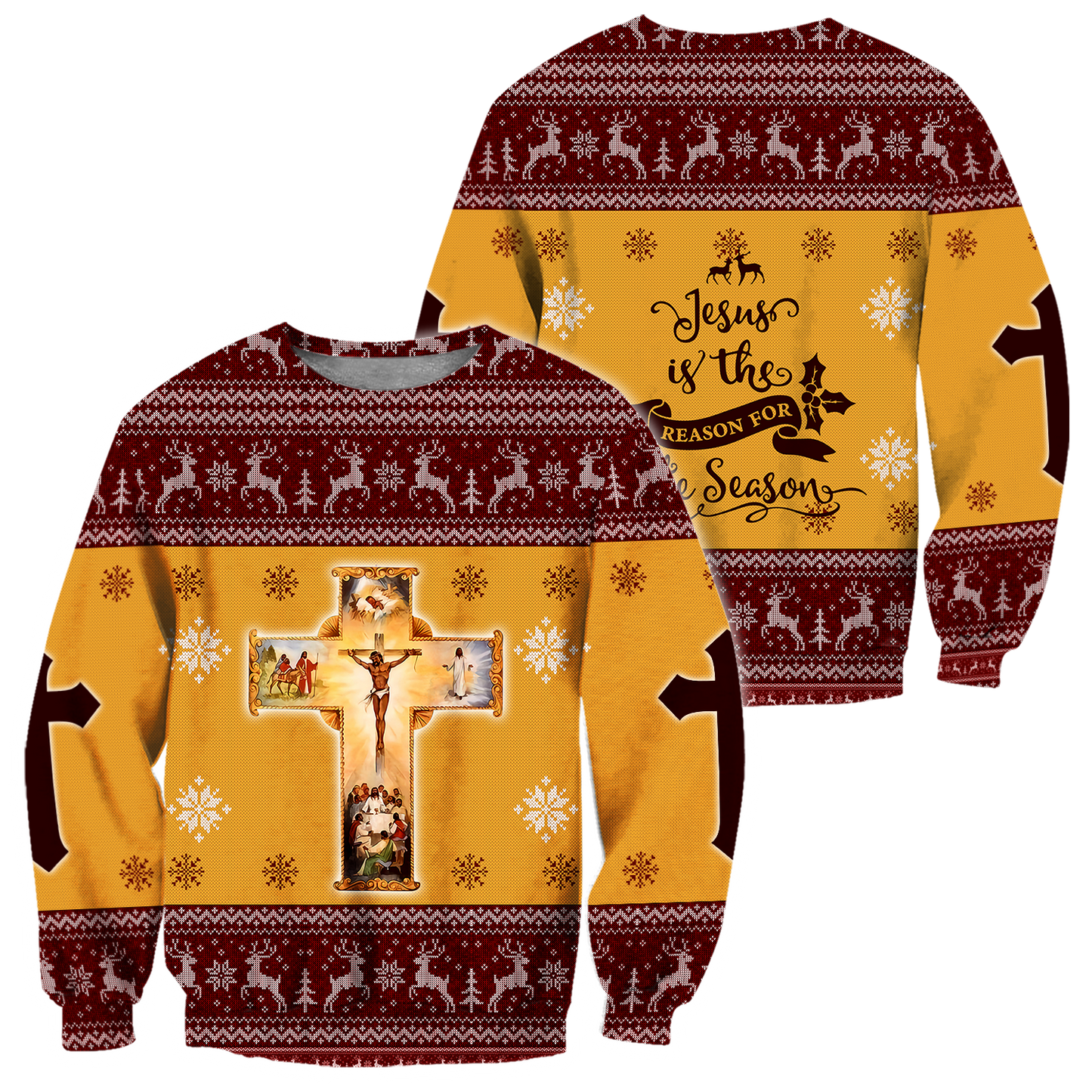Jesus Christmas 3D All Over Printed Shirts For Men and Women