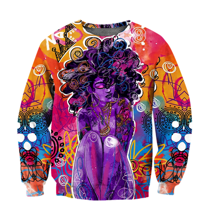 African Strong Girl Unisex Deluxe Hoodie ML