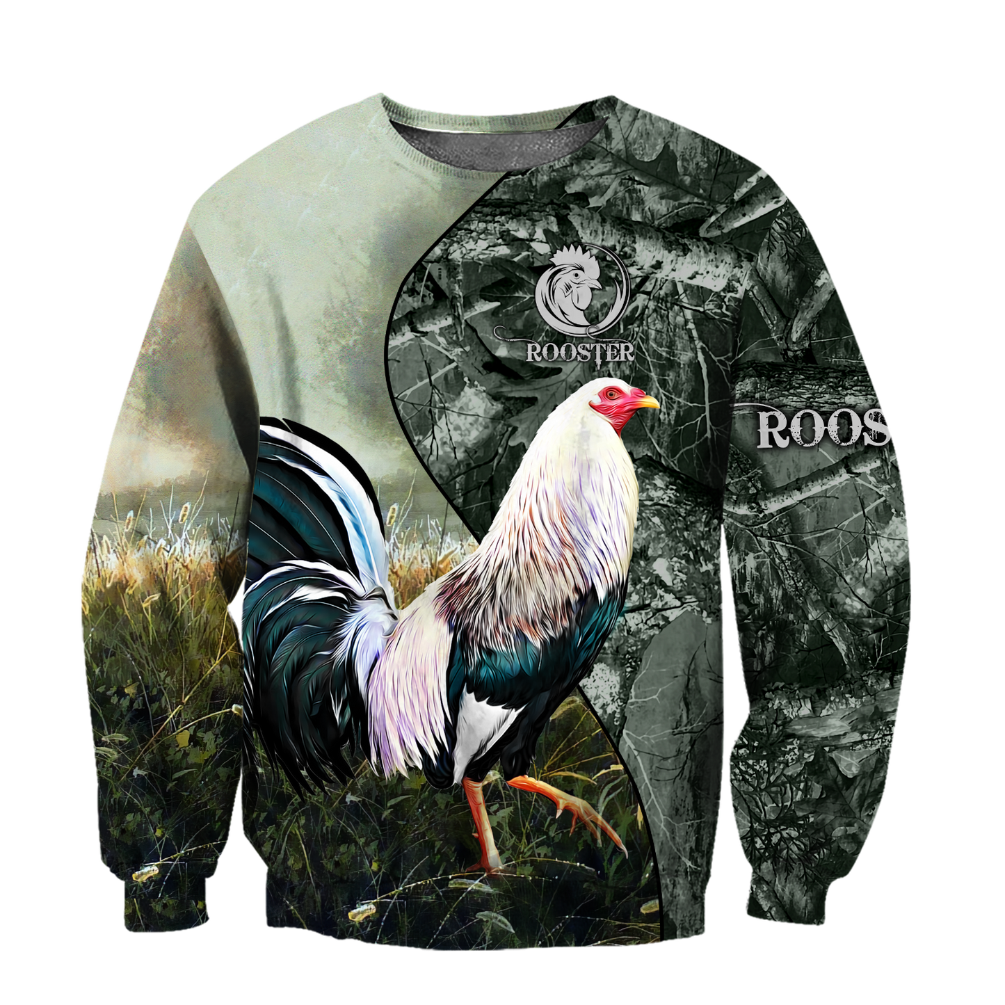 Rooster 3D All Over Printed Unisex Deluxe Hoodie ML