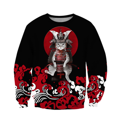 Cat Samurai 3D All Over Printed Unisex Shirts