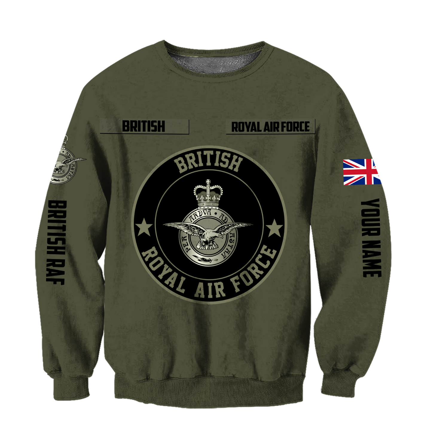 Custom Name XT British Royal Air Force 3D Printed Shirts DA16042104