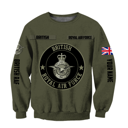 Custom Name XT British Royal Air Force 3D Printed Shirts DA16042104