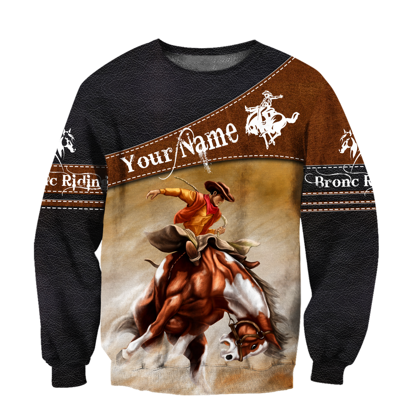 Personalized Name Rodeo 3D All Over Printed Unisex Shirts Bronc Riding