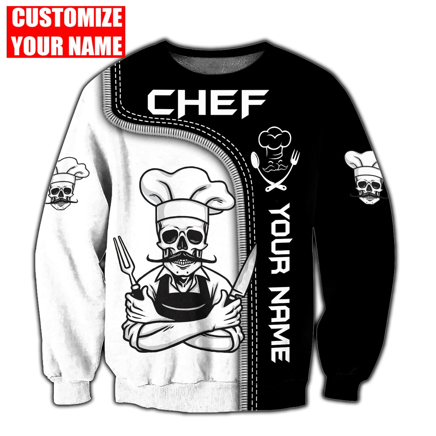Custom Name Master Chef 3D All Over Printed Unisex Shirts