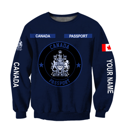 Personalized Name XT Canada Passport 3D All Over Printed Clothes DA17032104