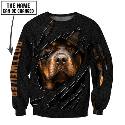 Rottweiler 3D hoodie shirt for men and women custom name ver2