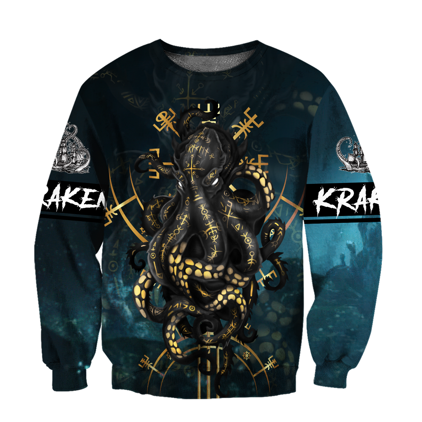 Premium Unisex Hoodie Kraken Octopus King of The Seven Seas II ML