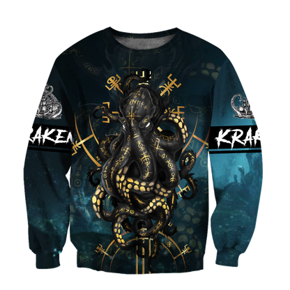 Premium Unisex Hoodie Kraken Octopus King of The Seven Seas II ML