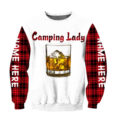 3D All Over Printed Camping  Lady Unisex Shirts Custom Name XT