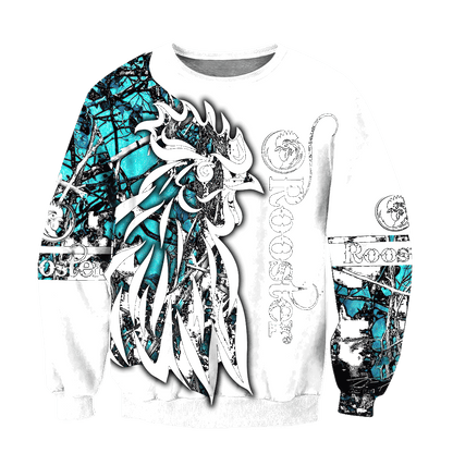 Rooster Camo 3D All Over Printed Unisex Deluxe Hoodie ML