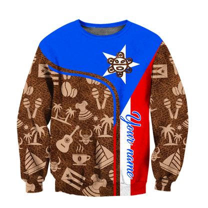 Customize Name Puerto Rico Symbol Hoodie For Men And Women MH06022104