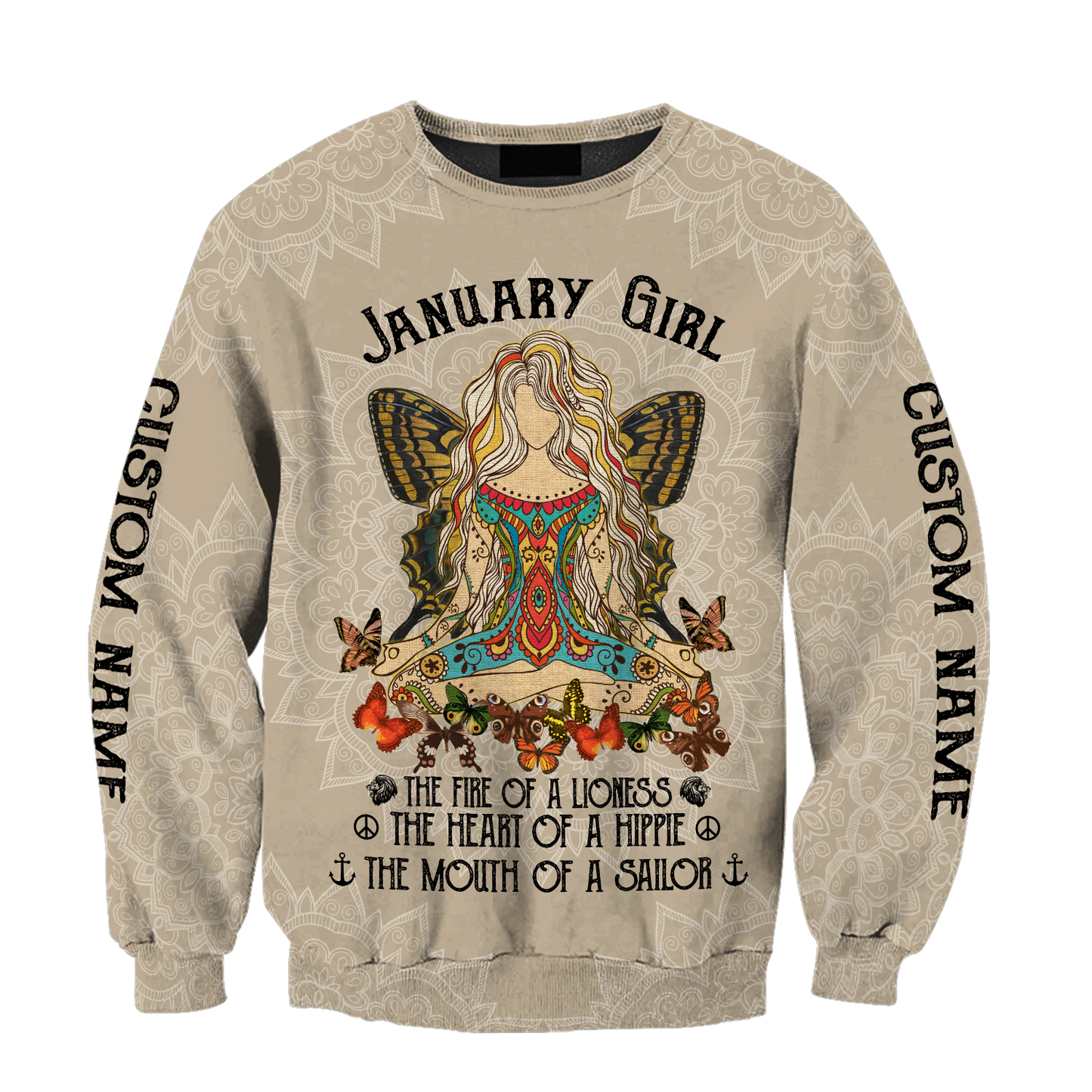 January Girl Hippie Customize Name 3D All Over Printed Shirts For Women TR1112204