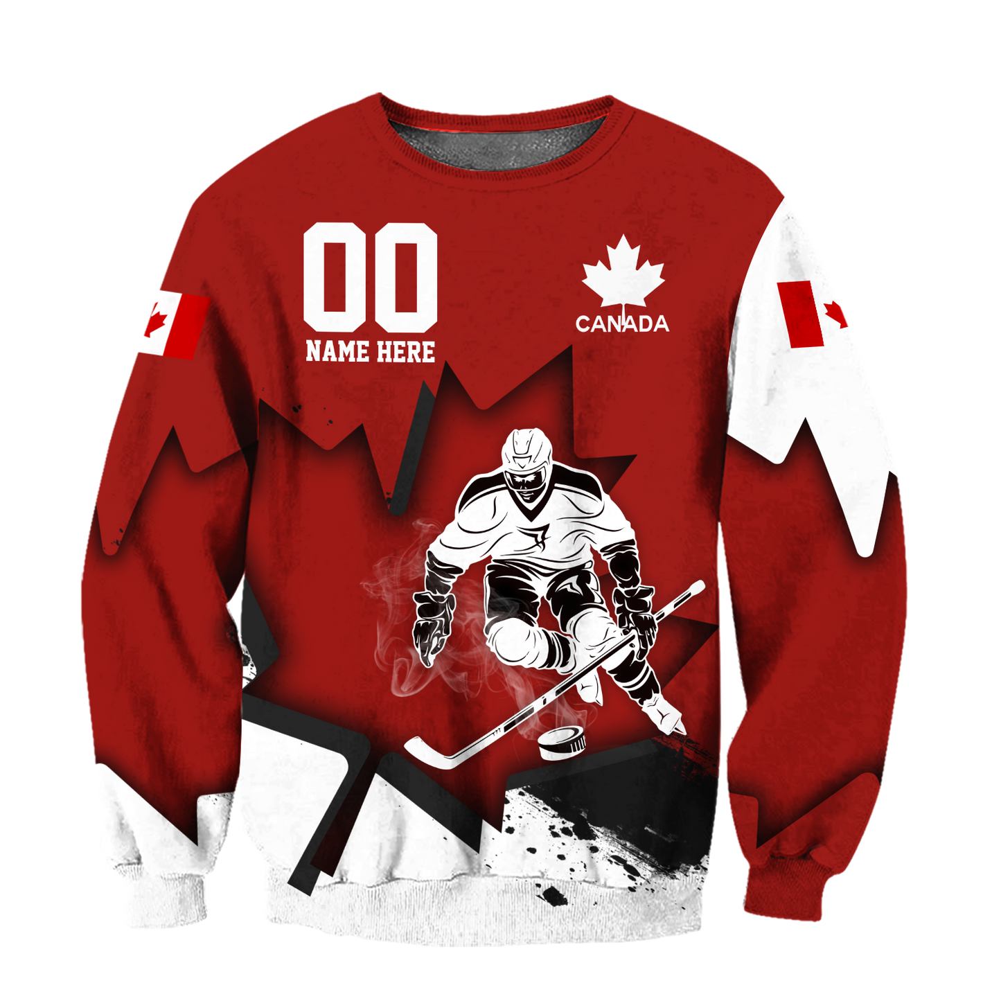 3D All Over Printed Hockey Canada Unisex Shirts Custom Name Custom number XT TNA11032101
