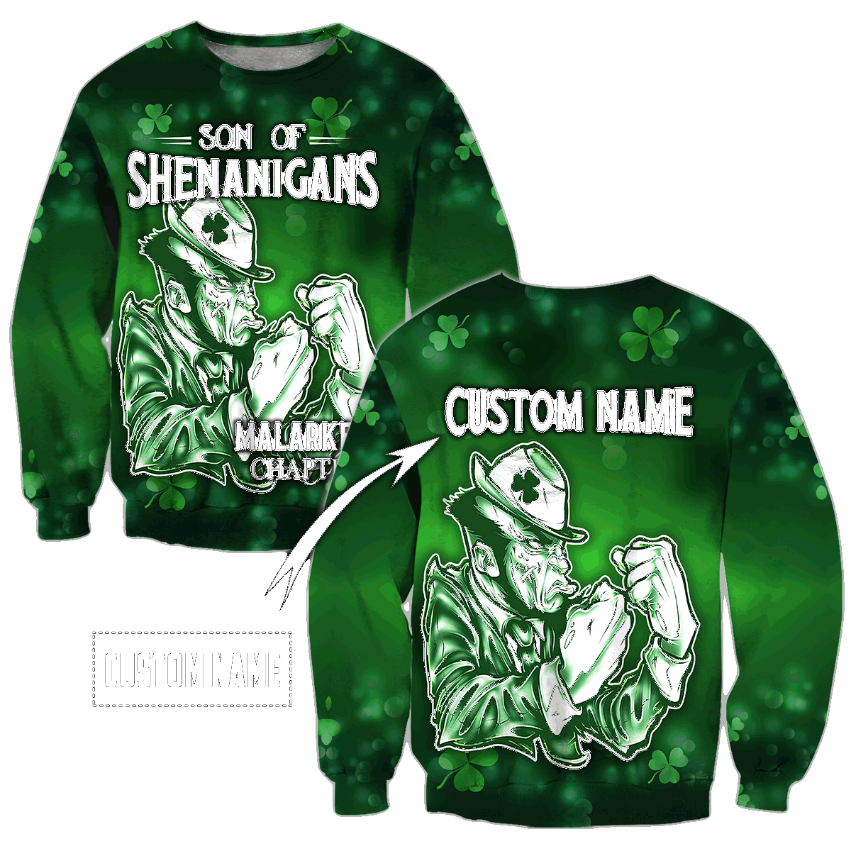 3D All Over Printed  Irish   St Patrick Day Unisex Shirts  VP26022104 Custom Name XT