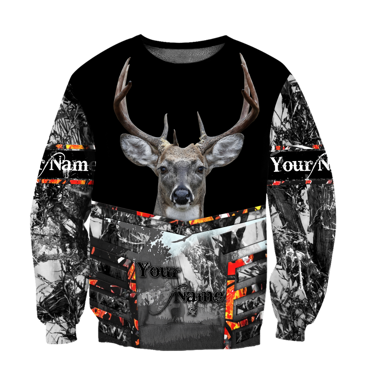 Persionalized Name - Deer Hunting Camo 3D All Over Printed Unisex Shirts