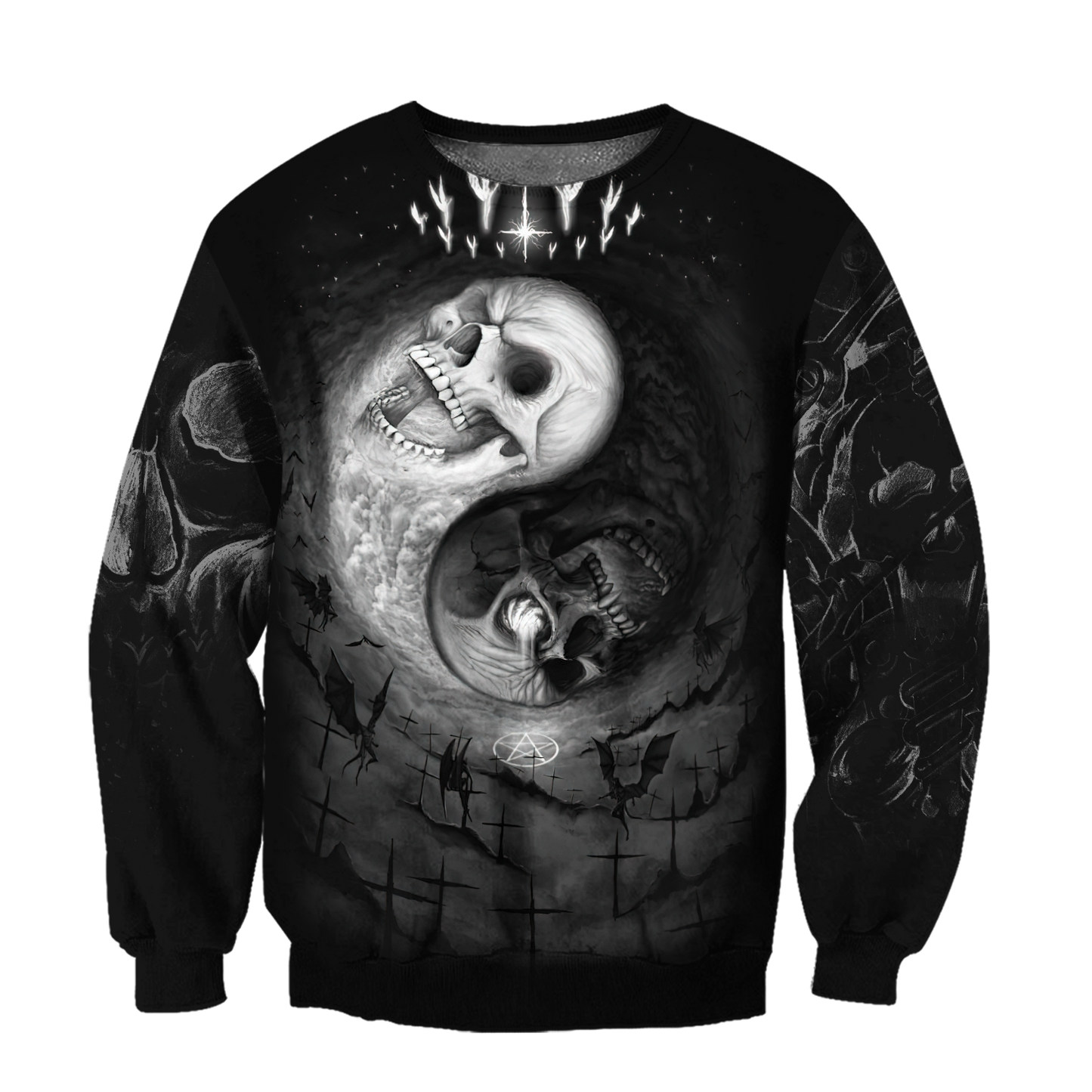 Yin Yang Skull Hoodie For Men And Women MH25012102