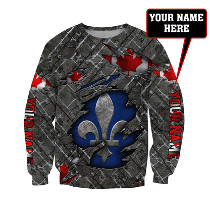 Custom Name XT Quebec 3D Printed Clothes