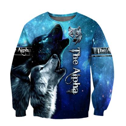 The Alpha Wolf 3D All Over Printed Unisex Deluxe Hoodie ML