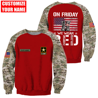 Customized name US Army 3D All Over Printed Unisex Shirts