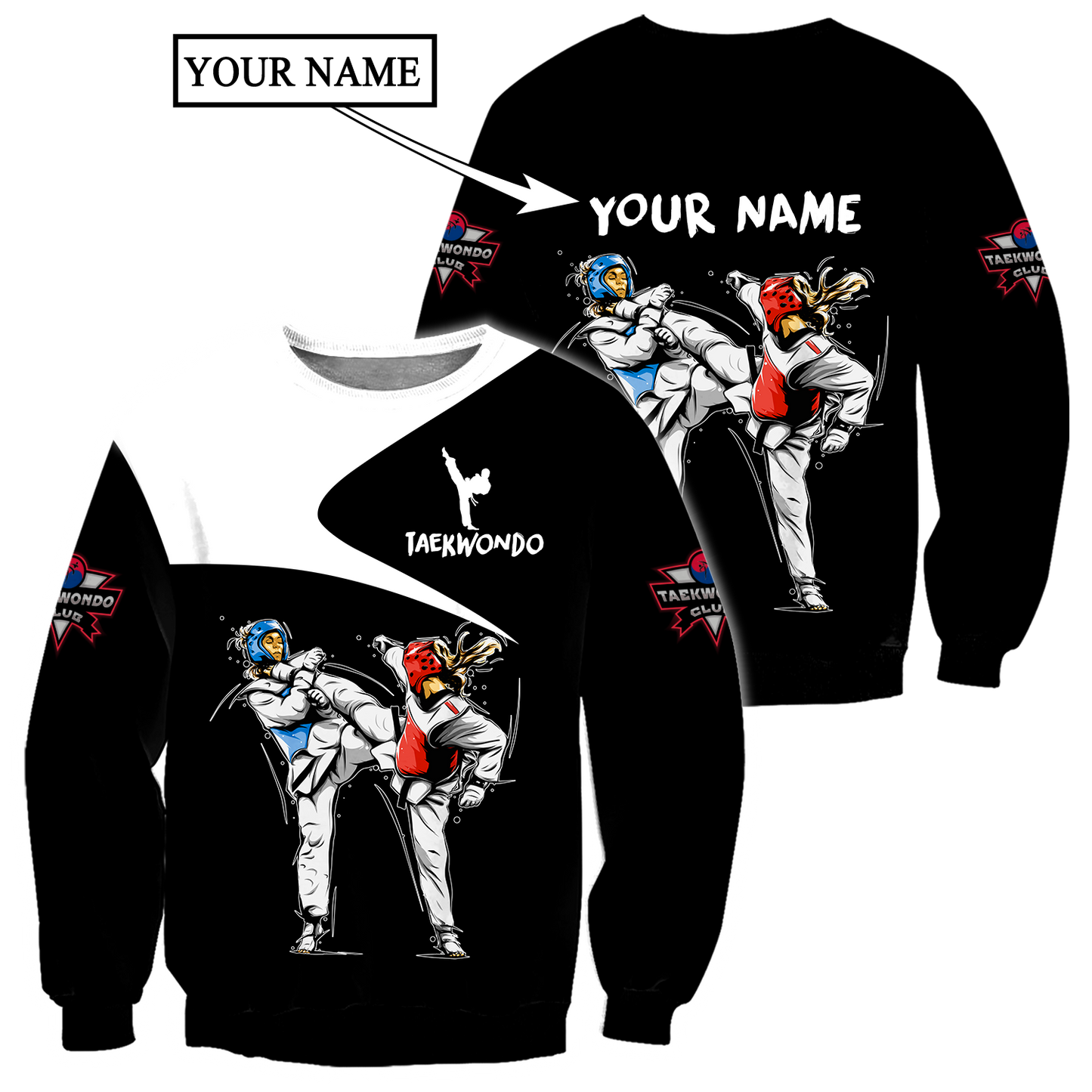 Customize Name Taekwondo Hoodie For Men And Women DD26032106