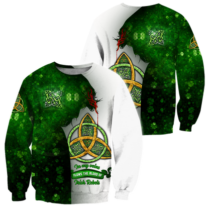 Premium Unisex Hoodie Irish St.Patrick Jesus Irish Rebel In My Vain ML