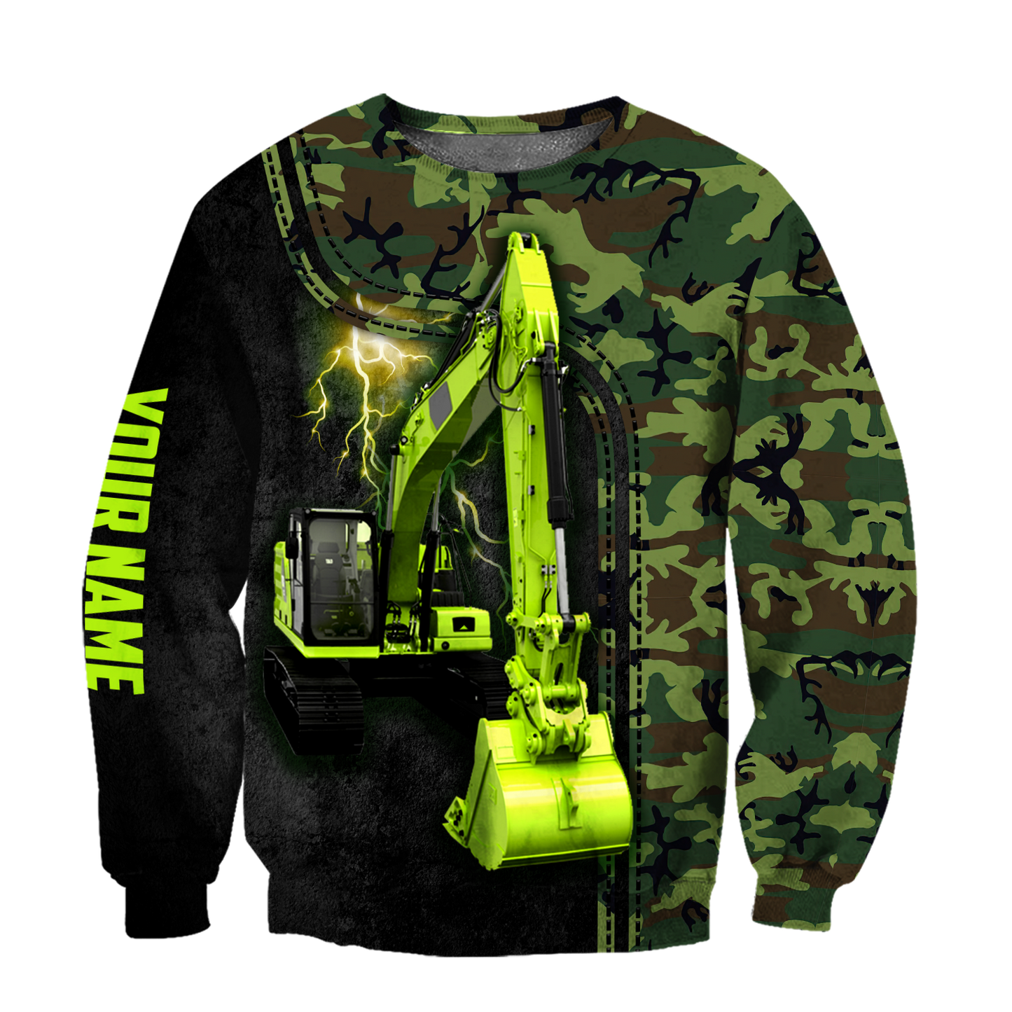 Customized Name Excavator 3D All Over Printed Unisex Shirt